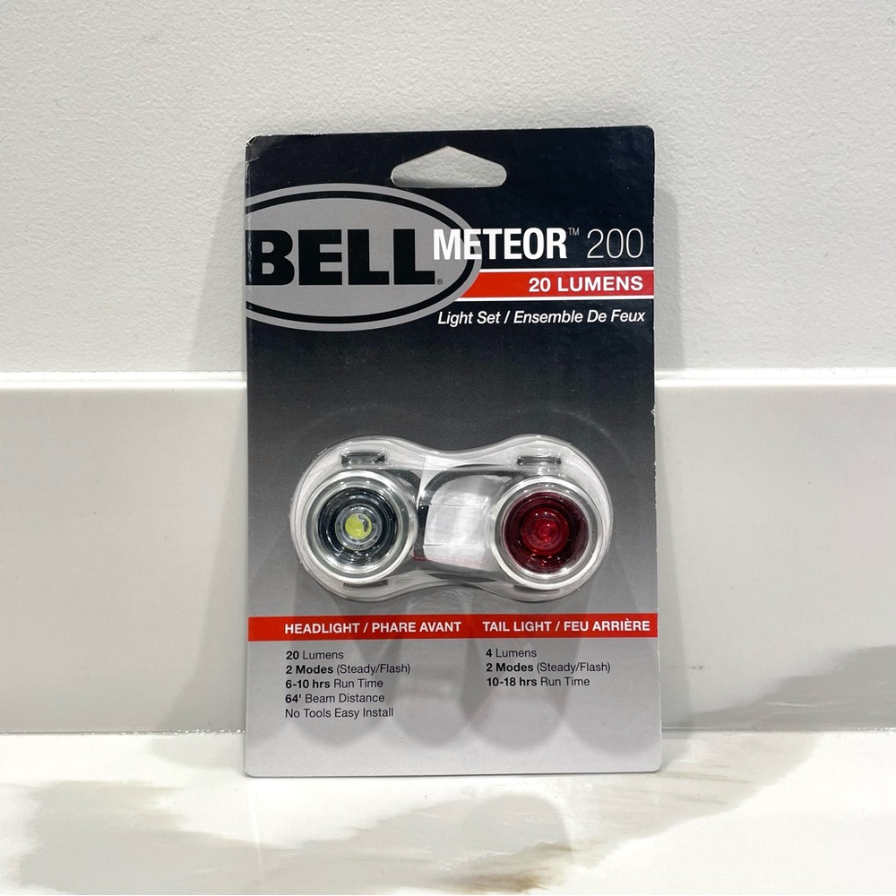 🟣2/$20 NEW Bell Sports Meteor 200 20 Lumens Bike Light Set